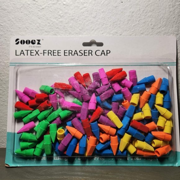 NEW 120 Pack Pencil Erasers Top Cap Eraser school classroom Supplies Easter gift - Picture 5 of 6